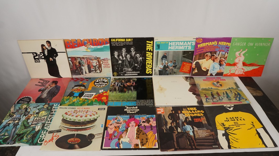 16st LP-skivor Rolling Stones Abba m.m. BC242