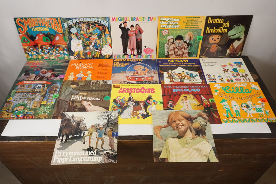 LP på rymmen med Pippi Långstrump mm. B334