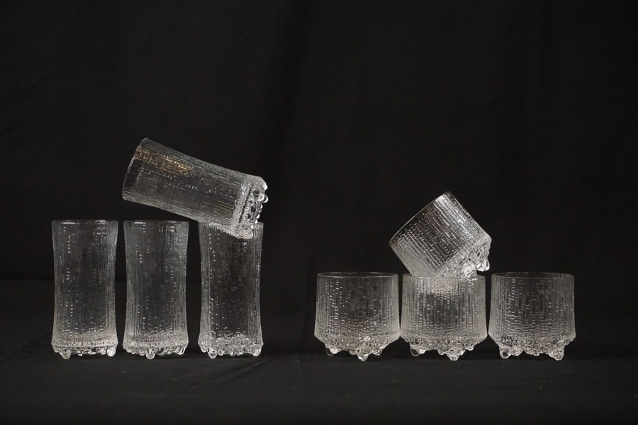 8st Tapio Wirkkala Iittala Ultima Thule glas. G64