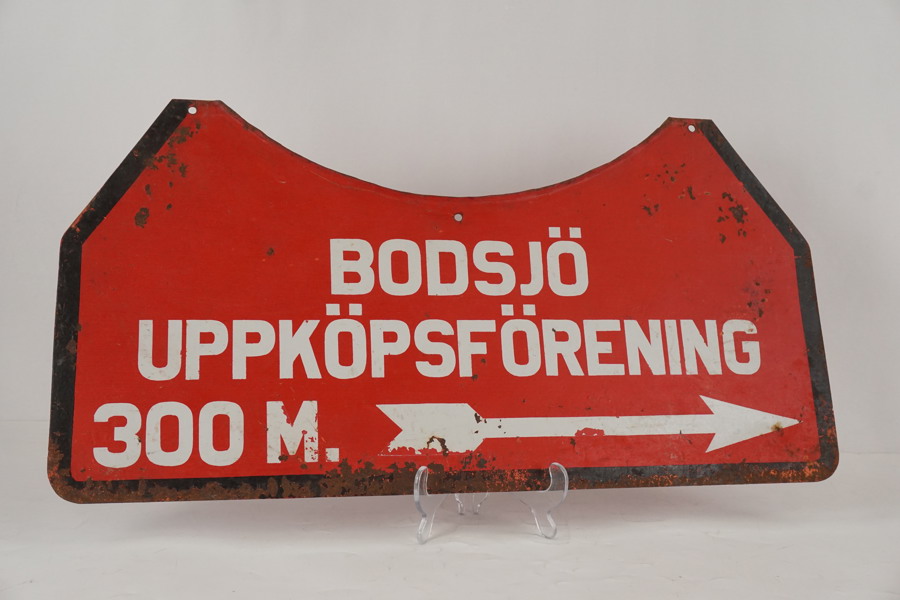 Skylt Bodsjö Uppköpsförening. B344