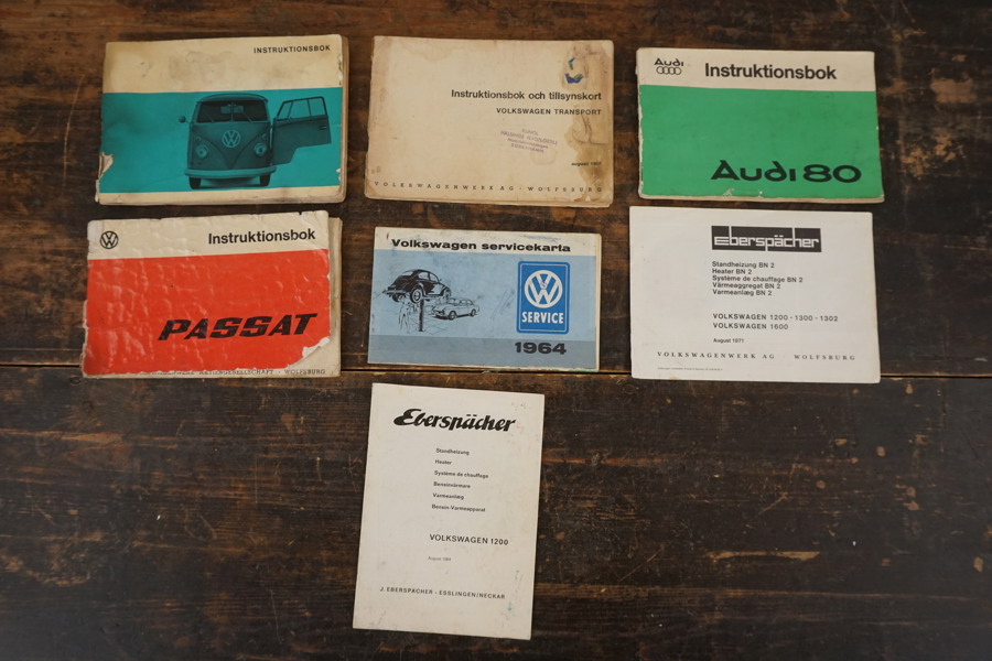 Äldre instuktionsböcker Volkswagen Audi m.m. A314