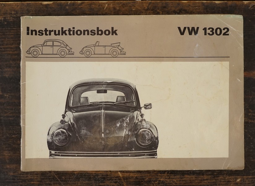 Volkswagen 1302 instruktionsbok. A317