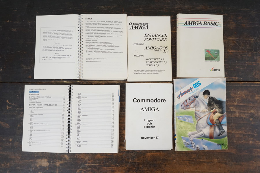 6st Commodore Amiga manualer. A268/