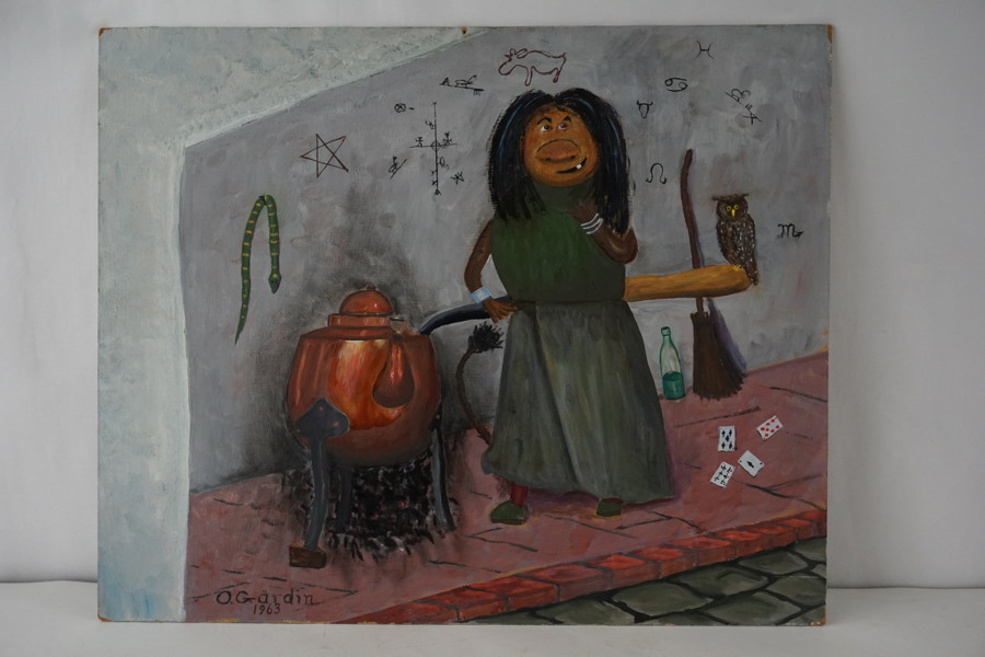 O. Gärdin signerad målning på pannå 61x50cm. M26/
