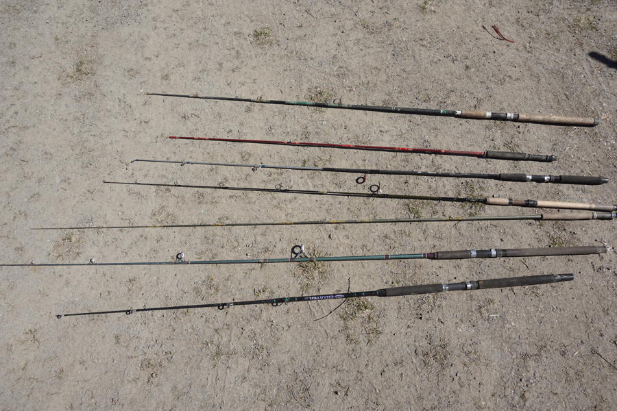 Diverse fiskespö Fladen mm reservdelar. B394/