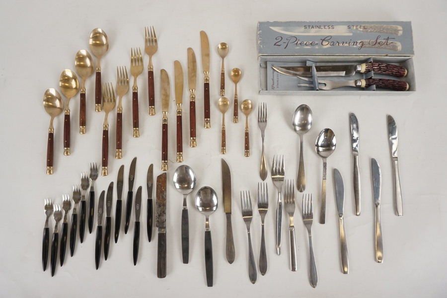 Bestick teak mässing m.m. A6