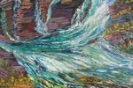 Gunnar Swanström signerad olja på duk (vattendrag) 91x78cm. M1