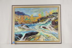 Gunnar Swanström signerad olja på duk (vattendrag) 90x71cm. M2
