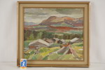 John Hedman signerad målning på duk (landskap) 45x40cm. M27