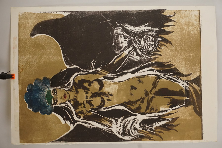 Jan Naliwajko signerad färglitografi (porträtt) 63x95cm. M35