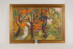 F.E Dziechciarczyk signerad målning på duk (landskap) 86x60cm. M50