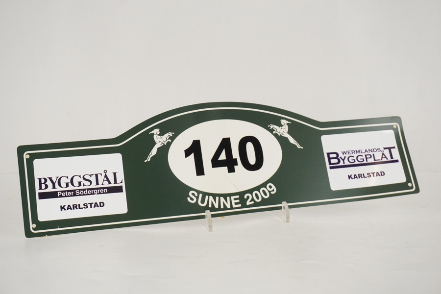 Skylt rally Sunne 2009. A1