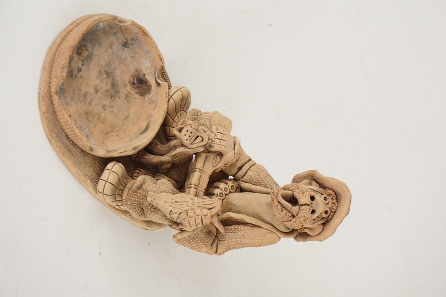 Skulptur jägare med hund. G25