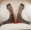 2st Front side fenders for Honda CRX 1984 (röd) . B39