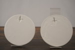 2 Bertel Thorvaldsen "Dagen och Natten" plaketter i gips. G93/