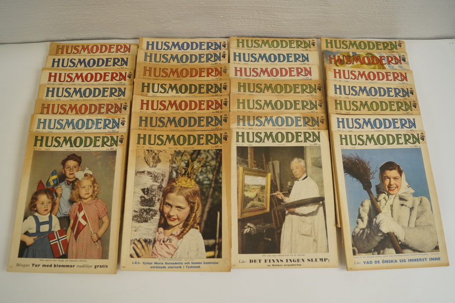 Tidningar Husmodern 1944-1946. A101