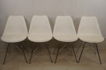4st Stolar i Eames-stil DSX med kromade metallben. B13