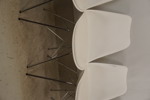 4st Stolar i Eames-stil DSX med kromade metallben. B13