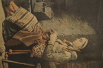 Tavla/tryck på duk, Johan Fredrik Höckert 58x68. M5
