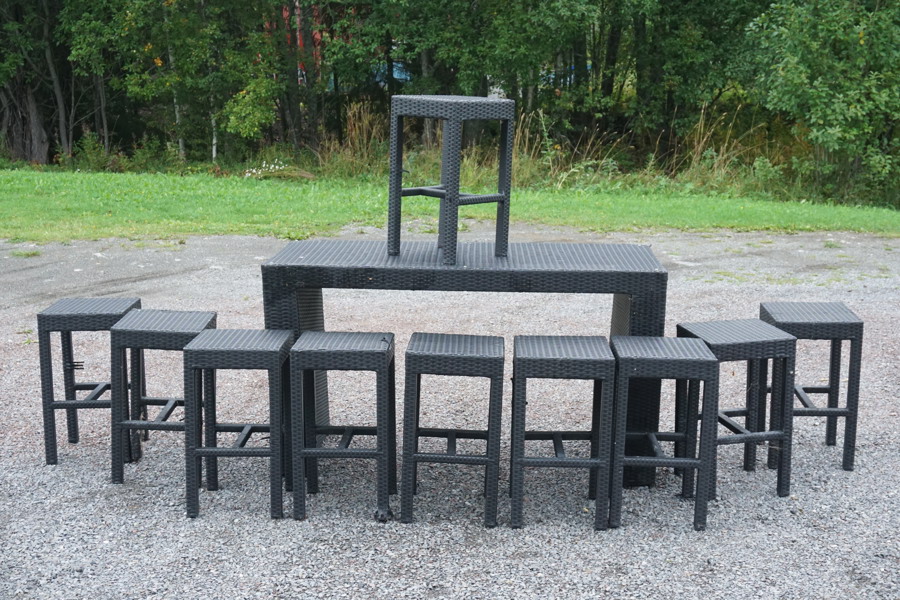 Utomhus Pall 10st + bord. B45