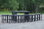 Utomhus Pall 10st + bord. B46