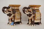 2st Elefant Piedestaler I keramik. G12