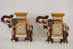 2st Elefant Piedestaler I keramik. G12