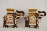 2st Elefant Piedestaler I keramik. G12