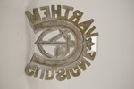 Gud signe vårt Hem metallskylt . A9
