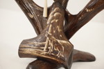 Vintage ljusstake av renhorn. A46