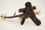 Vintage ljusstake av renhorn. A46
