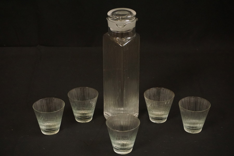 Lennart Andersson 1900 Vattenkaraff & 5st glas. A54