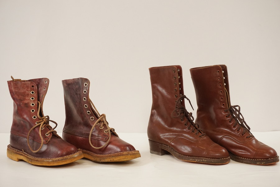 2 par Barnstövlar i läder st 32 / 34.  A66