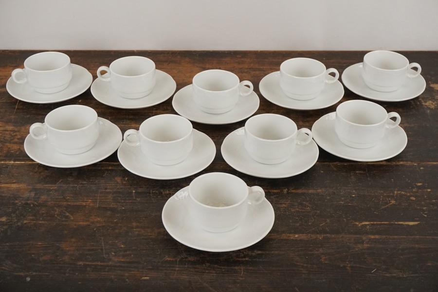 10st Kaffekopp med fat Bauscher 613. G32