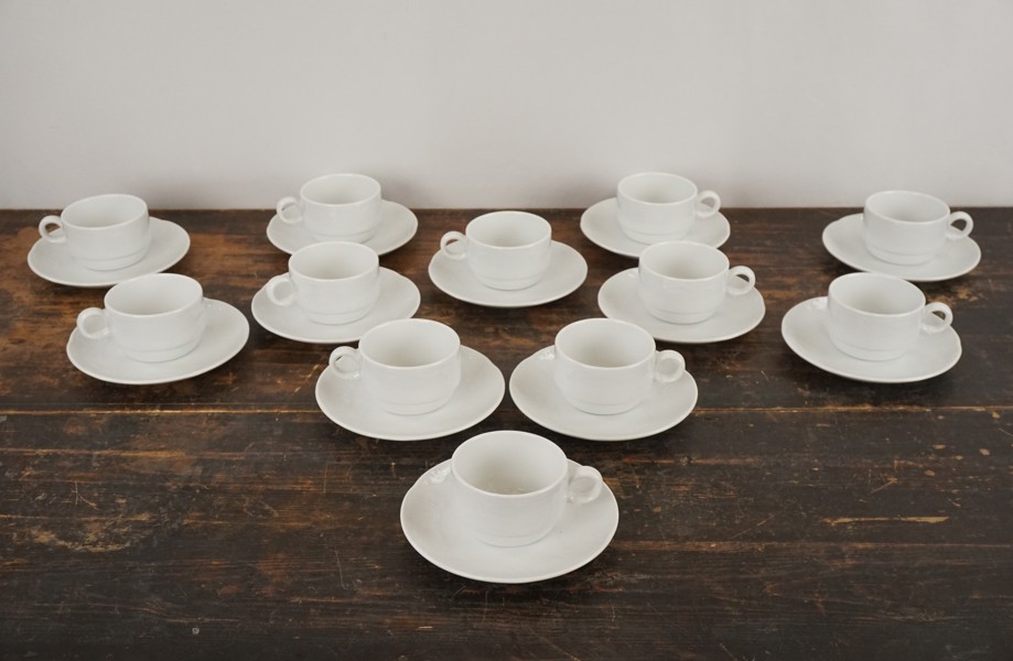 12st Kaffekopp med fat Hausher 612. G35