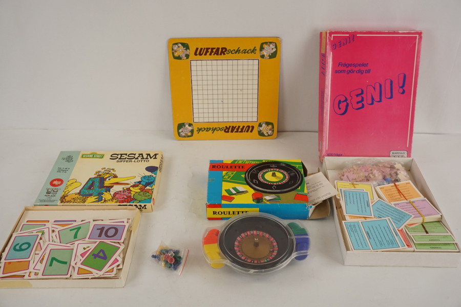 Brädspel, roulett mm. A296/