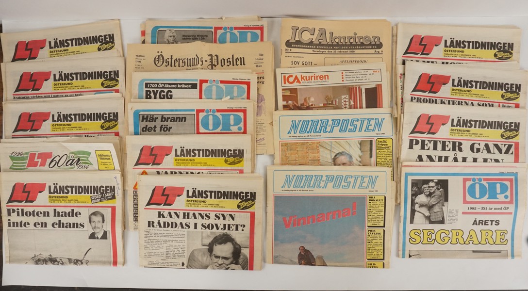 Gammal tydningar Lt Länstidningen, Norr-posten mm. A258/