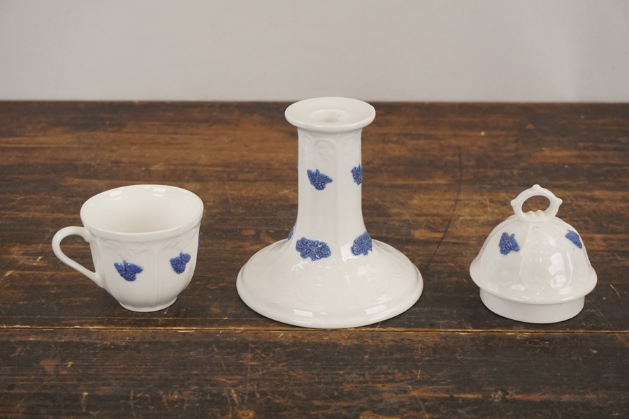 Gustavsberg Blå Blom Ljusstake mm. GA93