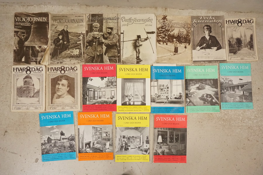 Tidskrifter Svenska hem 1955 mm. A108