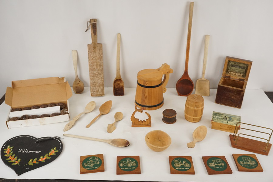 Trä skrin, träslev mm. BC354