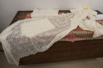 Dukar och bordsöverdrag för bord (virkat). BC262/