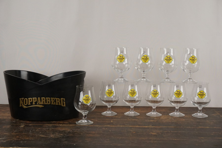Ishink Kopparberg & 10st Ölglas. G49