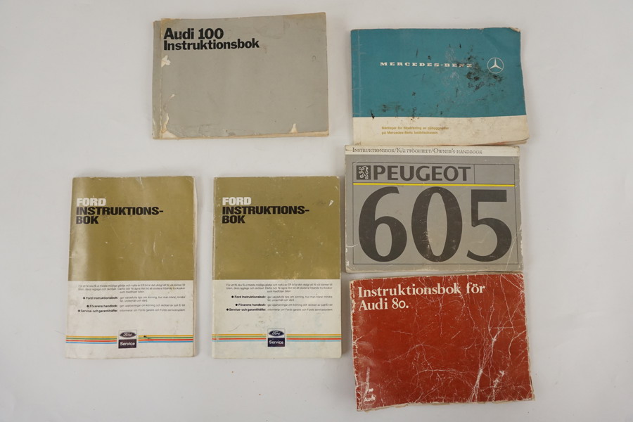 5st Instruktionsbock, Audi, Peugeot, Mercedes, Ford. A191/