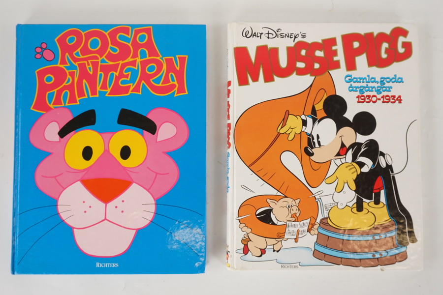 2st Böcker Musse Pigg och Rosa Pantern. A20/