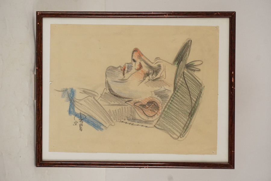 Porträtt i profil 30x39cm. M31/