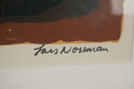 Litografi Lars Norrman, motiv sittande kvinna. M5