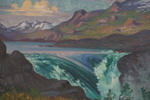 Tavla Ante Karlsson Stig, motiv bergslandskap. M10