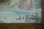 Tavla Nils Tiren 1926, motiv slottstorn. M11