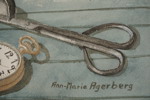 Tavla, Ann-Marie Agerberg, motiv fårsax. M17