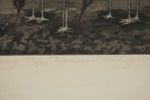 Litografi Hedvig Malmström, motiv fågel. M19